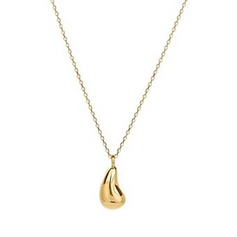 Sterling Silver 18k Gold Plated Jacqueline Teardrop Necklace Minimal