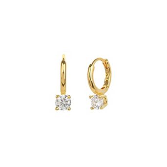 Sterling Silver 18k Gold Plated Anastasia Huggies Delicate Minimal