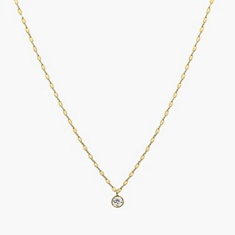 Sterling Silver 18k Gold Plated Rosie Necklace Dainty Minimalist