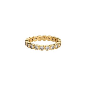 Sterling Silver 18k Gold Plated Margot Ring Sparkle Everyday Wear