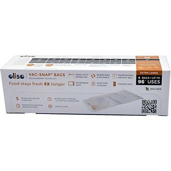 Oliso Pro VAC-SNAP Food Storage Bags for Oliso Vacuum Sealers (Extra Large)
