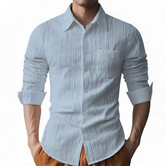 Man's Striped Long Sleeved Shirt