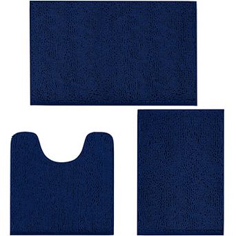 Chenille Bath Rugs Set Non-slip Shaggy Mats