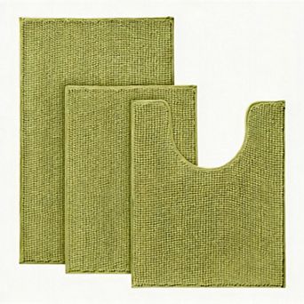 Chenille Bath Rugs Non-slip Absorbent Bathroom Mats
