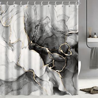 Ombre Marble Shower Curtain Set