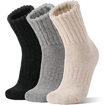 3 Pairs Merino Wool Boot Socks Thermal Hiking Winter Warm Men Women