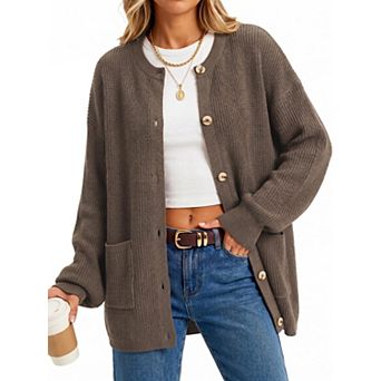 Women's Oversized Chunky Knit Work Cardigan