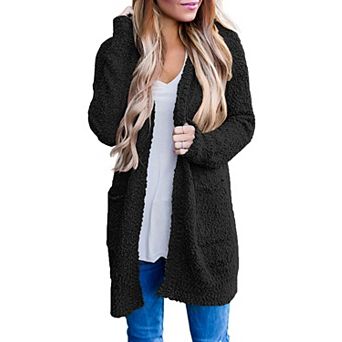 Womens Fuzzy Chunky Cardigan Fall Outfits