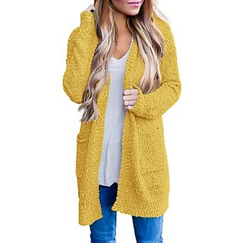 Womens Fuzzy Chunky Cardigan Fall Outfits