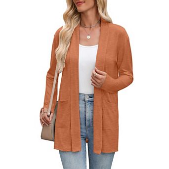 Women's Lightweight Open Front Long Sleeve Cardigan
