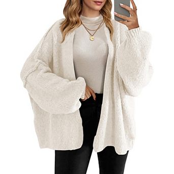 Womens Oversized Open Front Cardigan