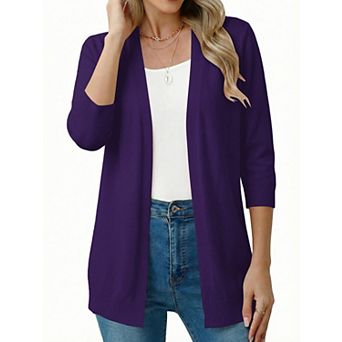 Women's Casual Open Front Cardigan With Pockets