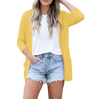 Women's Casual Open Front Cardigan With Pockets