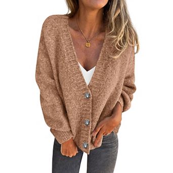 Women Chunky Knit Cardigan Oversized Long Sleeve Fall Outerwear
