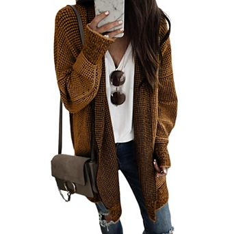 Women Cardigan Fall Outfits Apricot