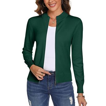 Women's Knitted Zip Cardigan Jacket