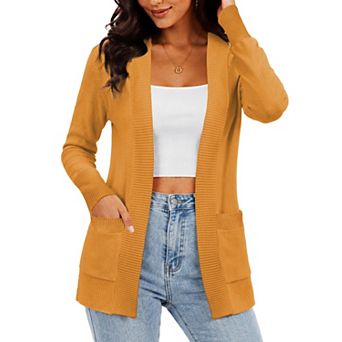 Women's Open Front Cardigan Pockets