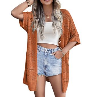 Summer Crochet Cardigan Women Lightweight
