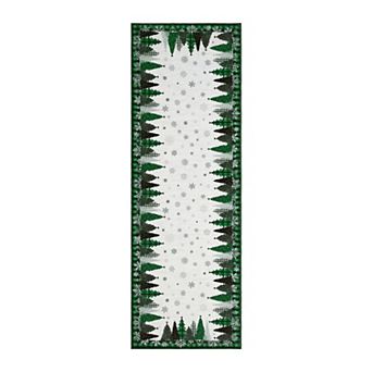 Christmas Area Rugs Washable Xmas Decorative Floor Mats Foldable Accent Rug Holiday Carpet