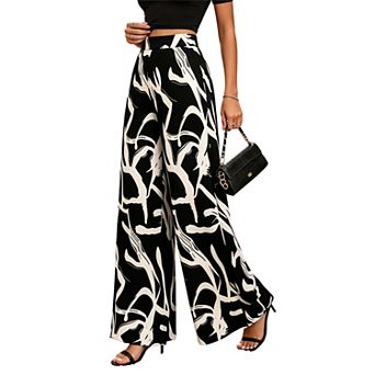 Women's High Waist Wide Leg Pants Loose Flowy Casual Long Trousers