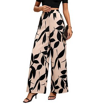 Women's High Waist Wide Leg Pants Loose Flowy Casual Long Trousers