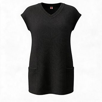 Girls' V-Neck Drop-Waist Tunic Dress with Puff Sleeves
