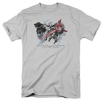 Batman V Superman Lightning V Heat Vision Short Sleeve Adult T-shirt