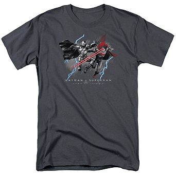 Batman V Superman Lightning V Heat Vision Short Sleeve Adult T-shirt