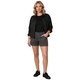Women Loose A-Line Wide Leg Casual Shorts Pocket Design Daily Wear Bottoms