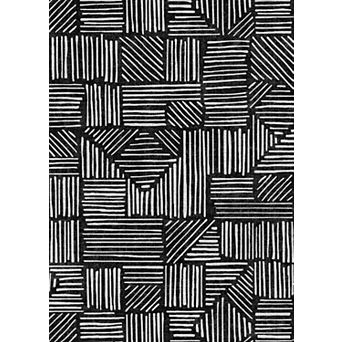 Modern Abstract Geometric Line Indoor Rug Contemporary Decor Carpet for Living Room Bedroom Office