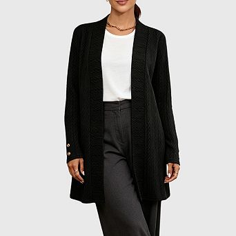 Women Long Sleeve Cardigan Dressy Casual Open Front Knit Sweaters Coats Outfits