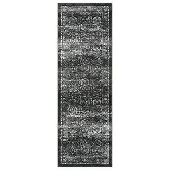 Distressed Oriental Machine Washable Area Rug Wear Resistant Carpet for Living Room Entryway Bedroom