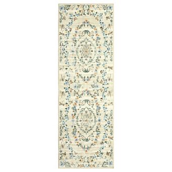 Vintage Floral Insect Area Rug Machine Washable Low‑Pile Soft Carpet for Bedroom Living Room Porch