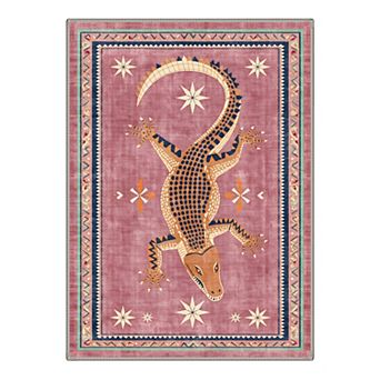 GENIMO Area Rug, Low Pile Washable Non Slip Versatile Rug for Living Room Home Decor