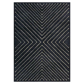 Modern Geometric Striped Area Rug Abstract Boho Washable Non Slip Indoor Carpet Cozy Home Decor