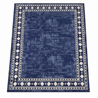 Washable Area Rugs for Living Room Non Slip Modern Rug Soft Area Rug for Bedroom Bordered Throw Rugs
