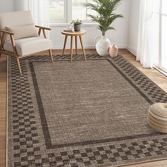 Modern Border Area Rug for Living Room Washable Rug Throw Carpet for Home Decor Office