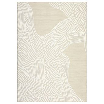 Modern Abstract Linework Machine Washable Area Rug Low‑Pile Non-Slip Carpet for Living Room Bedroom