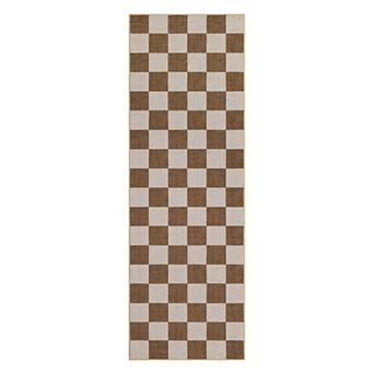 Checkered Machine Washable Area Rug Sturdy Edges Non-Slip Carpet for Living Room Entryway Bedroom