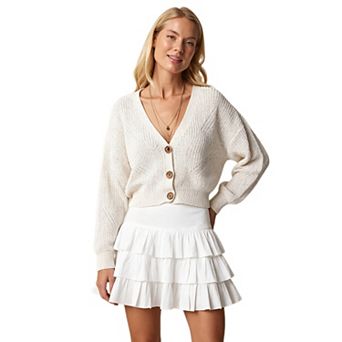 Women Loose Sweater Long Sleeve Button Down Knit Cardigan