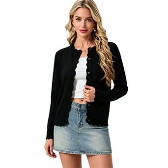 Women Lightweight Long Sleeve Knit Cardigan Sweater