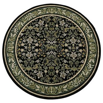 Vintage Floral Machine Washable Low Pile Pet Friendly Wrinkle Resistant Carpet for Living Room Porch