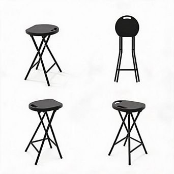 24 Inch 400LBS Foldable Bar Stool Safety Lock 4 pc