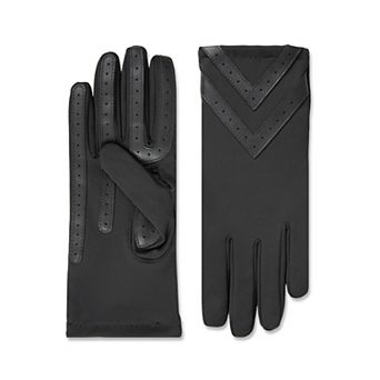 Women's isotoner Fleece Lined SmartDRI® Chevron Stretch Gloves with smarTouch® Technology