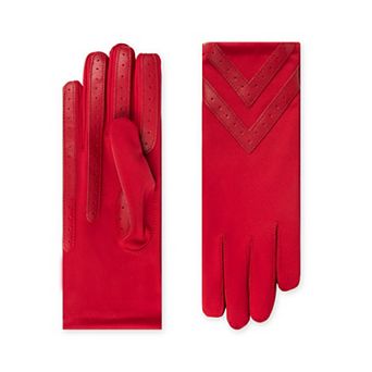 Women's isotoner Fleece Lined SmartDRI® Chevron Stretch Gloves with smarTouch® Technology