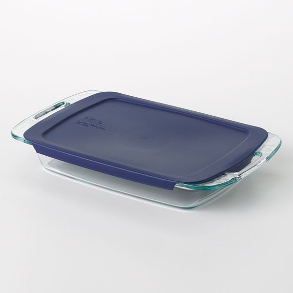 Pyrex® 3-quart, 9 X 13 Glass Baking Dish with Blue Lid