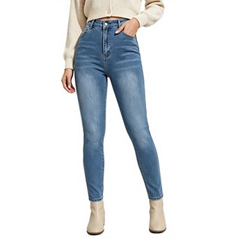 Women High Waist Skinny Jeans Classic 5‑Pocket Denim Pants