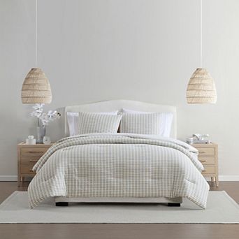 Palm Aire Selena Geometric Cotton Comforter Set with Shams