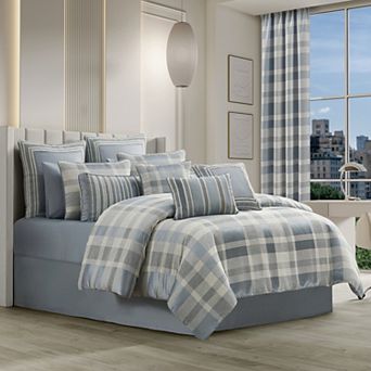 Five Queens Court Plaid 4 pc Comforter Set