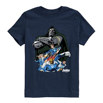 Boys 8-20 Marvel Avengers: Doomsday Doctor Doom vs. The Fantastic Four Short Sleeve Graphic Tee